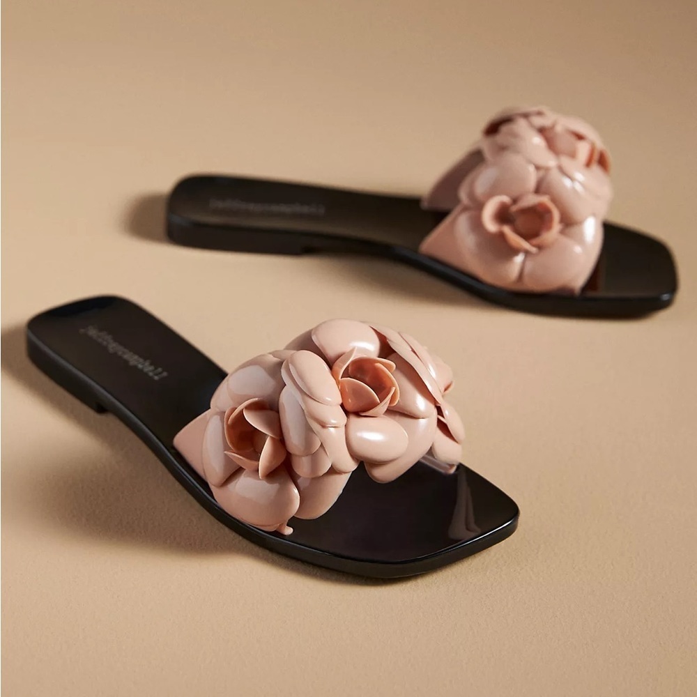 NWT Jeffrey Campbell Jelly Flower Slide Sandals